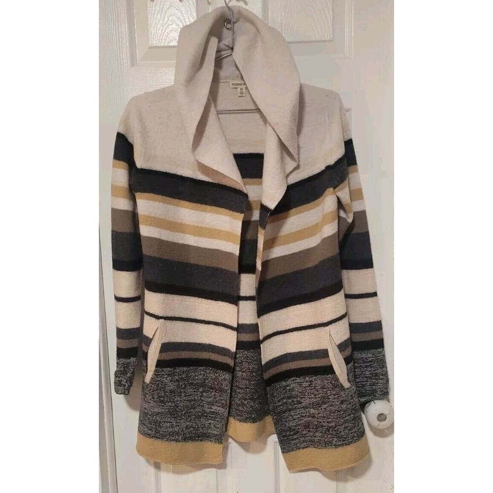 Toad&Co Striped Cardigan - Cream, Brown, Gray